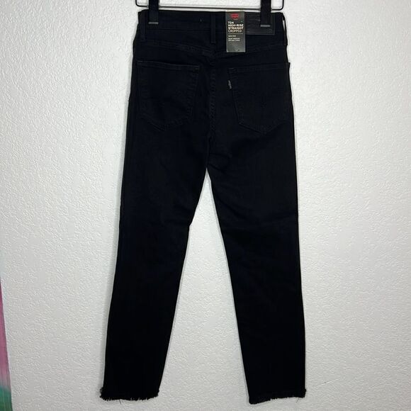 NWT LEVIS PREMIUM 724 HIGH-RISE STRAIGHT
CROPPED Sz 24 Black - Picture 6 of 16